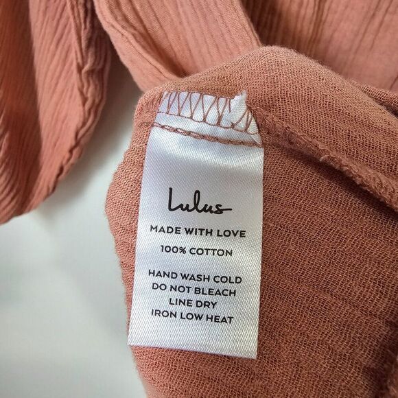 NWT LULUS MAUVE BOAT RUFFLED GAUZY TOP SIZE M - Picture 8 of 10